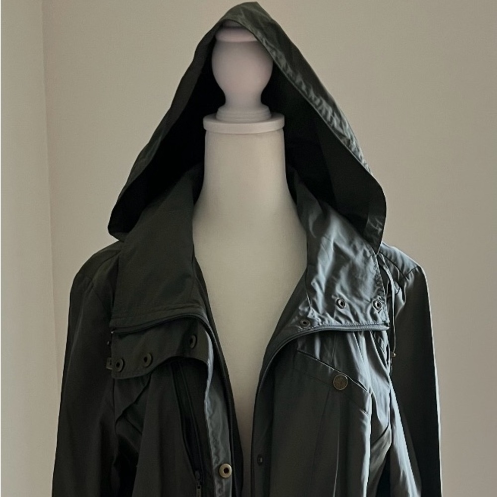 Cole Haan Dark Green Hooded Jacket